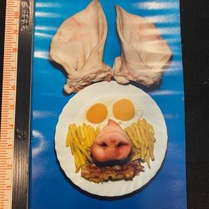 Signed Breakfast Pig Art Photo